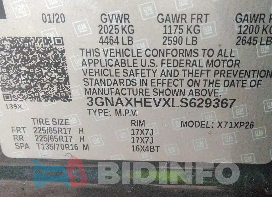 3GNAXHEVXLS629367 Photo# 9