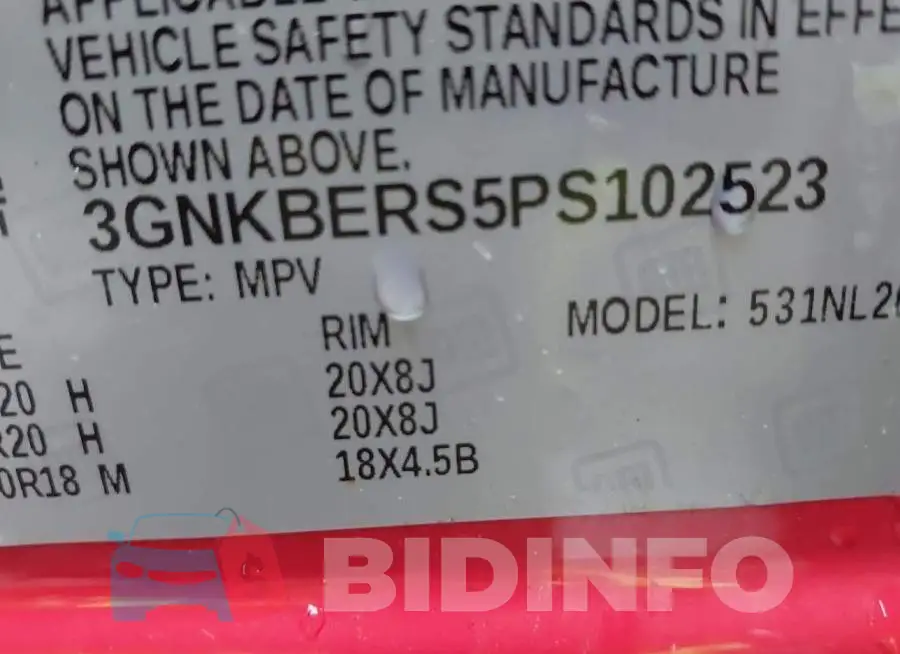 3GNKBERS5PS102523 Photo# 9