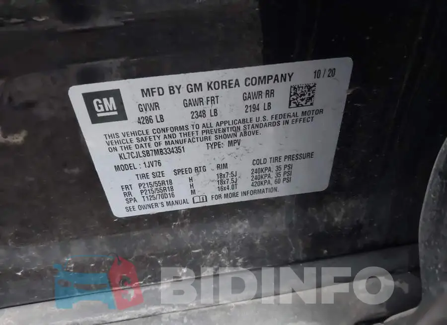KL7CJLSB7MB334351 Photo# 9