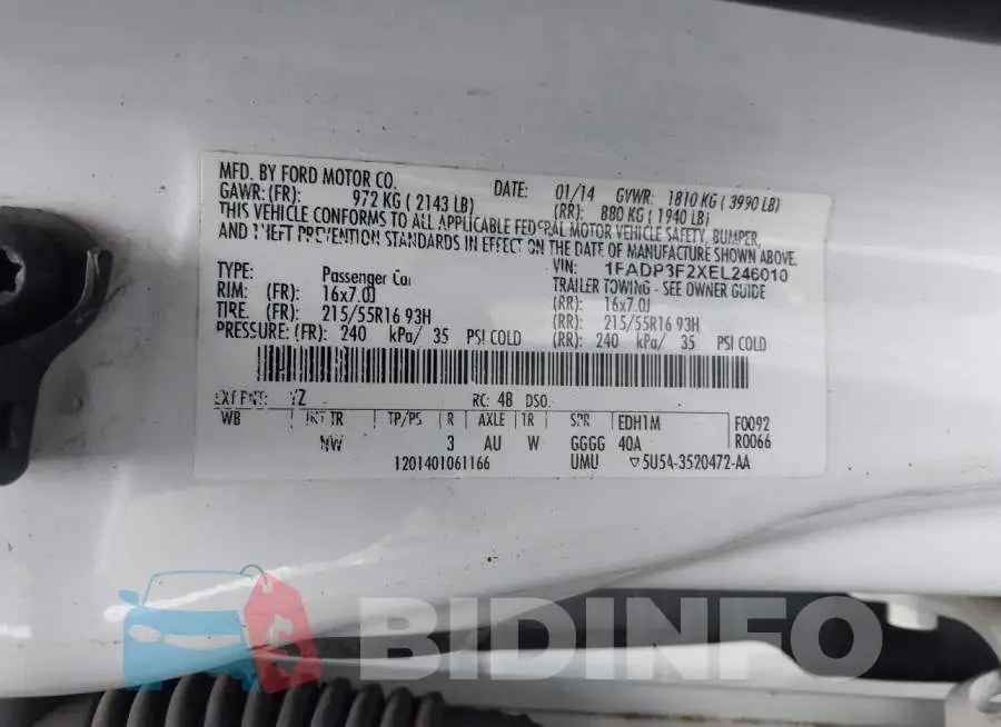 1FADP3F2XEL246010 Photo# 9