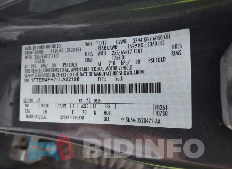 1FTER4FH7LLA02198 Photo# 9
