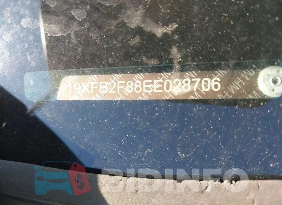 19XFB2F88EE028706 Photo# 9