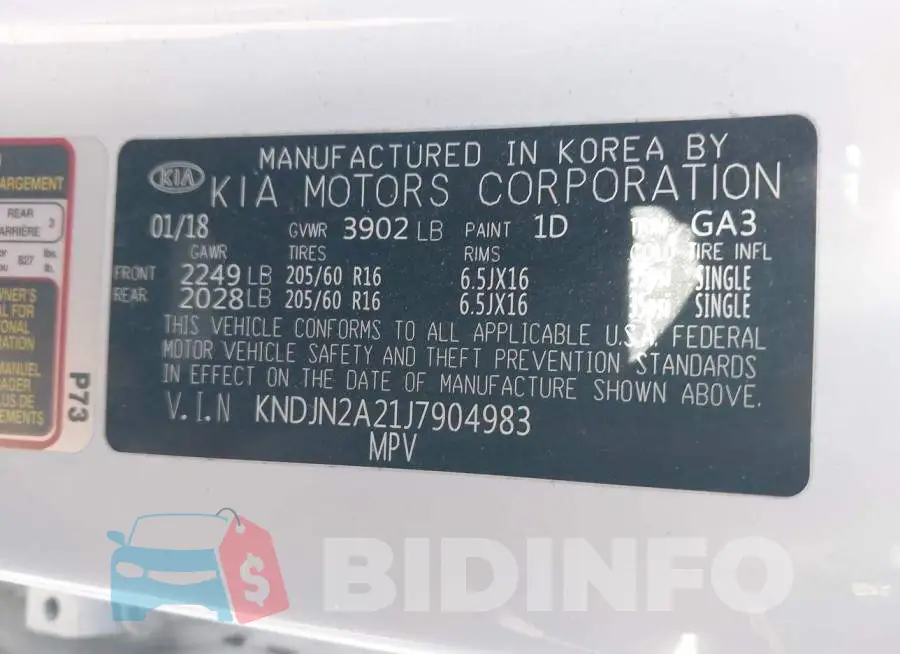 KNDJN2A21J7904983 Photo# 9