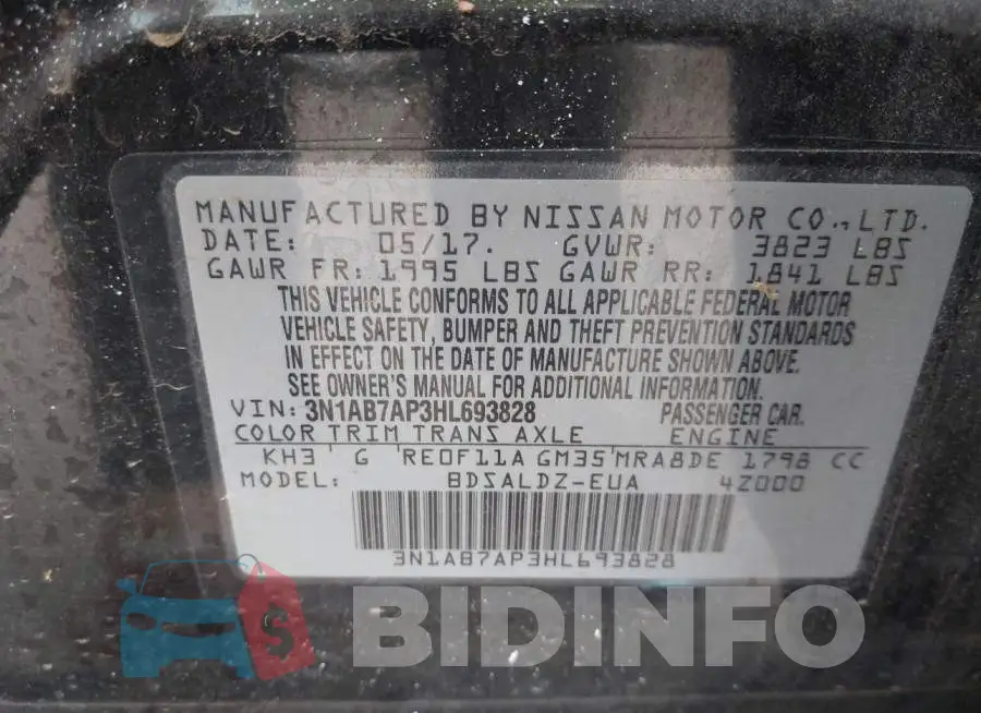 3N1AB7AP3HL693828 Photo# 9