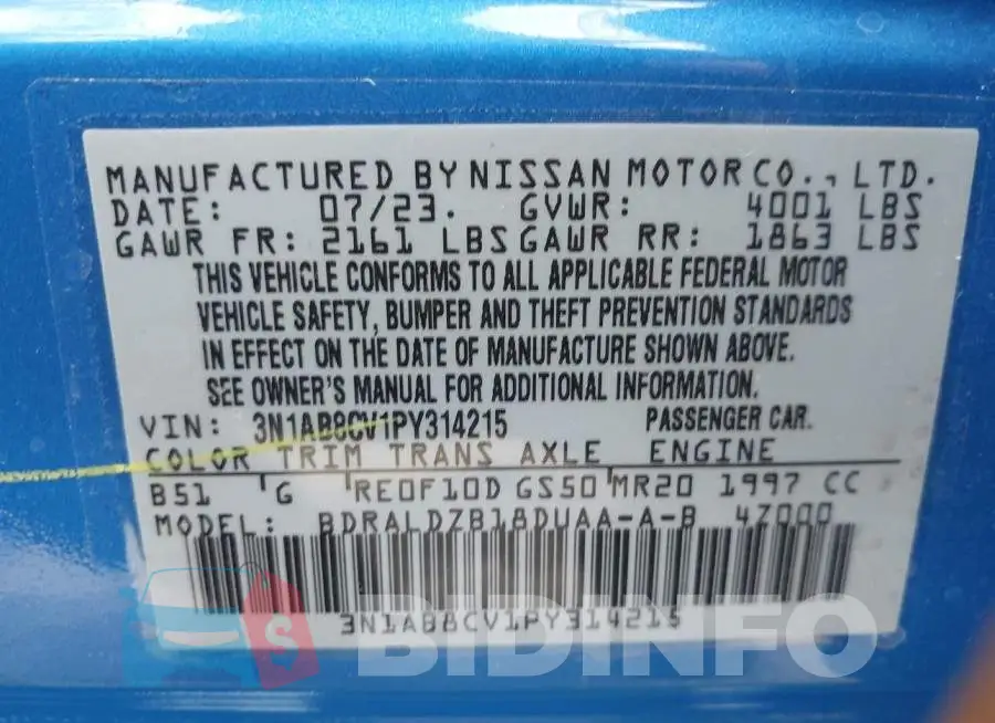 3N1AB8CV1PY314215 Photo# 9