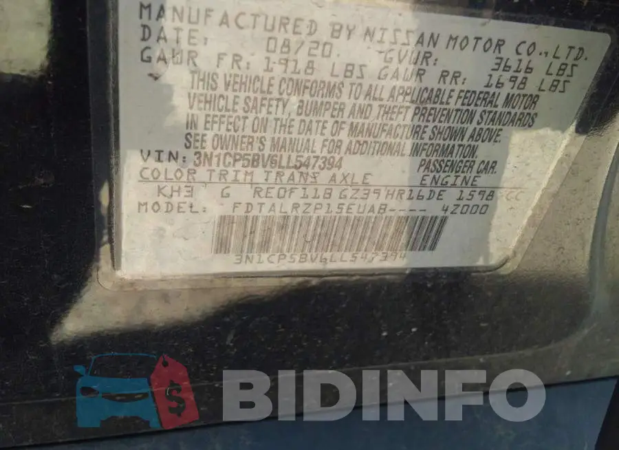 3N1CP5BV6LL547394 Photo# 9