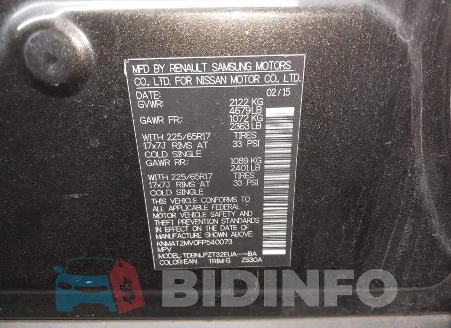 KNMAT2MV0FP540073 Photo# 9