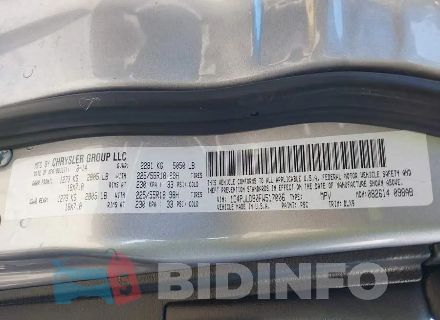 1C4PJLDB0FW517006 Photo# 9