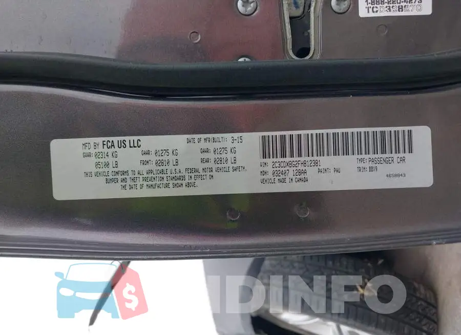 2C3CDXBG2FH812381 Photo# 9