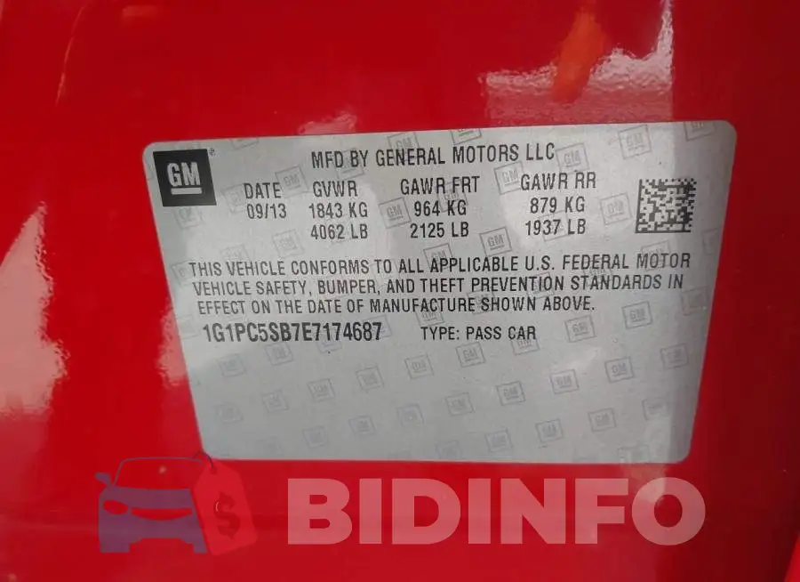 1G1PC5SB7E7174687 Photo# 9