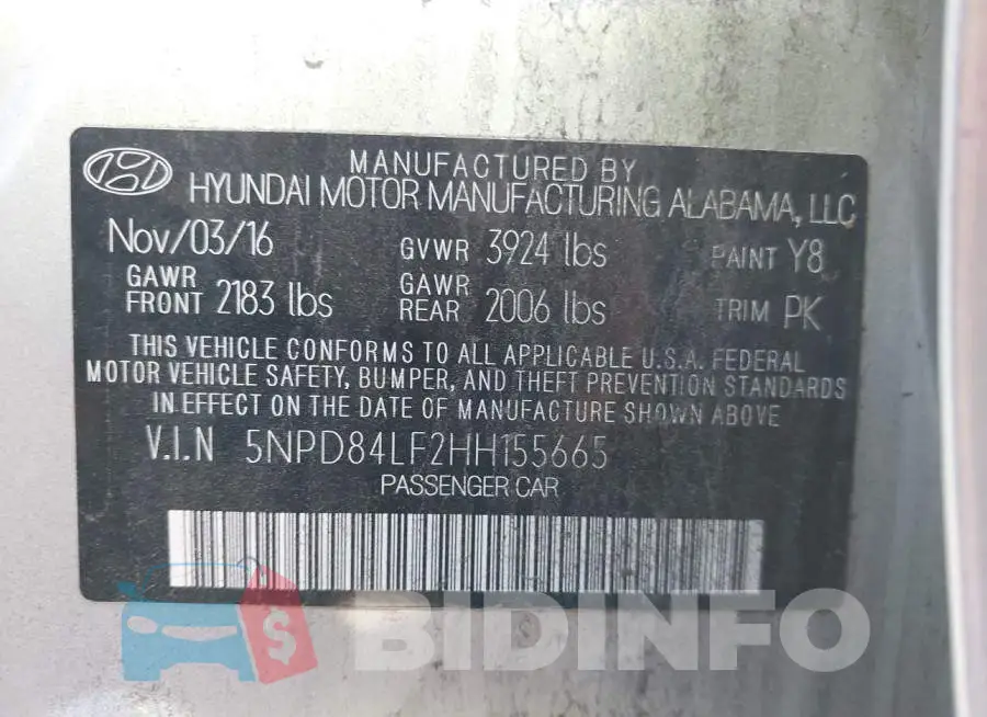 5NPD84LF2HH155665 Photo# 9