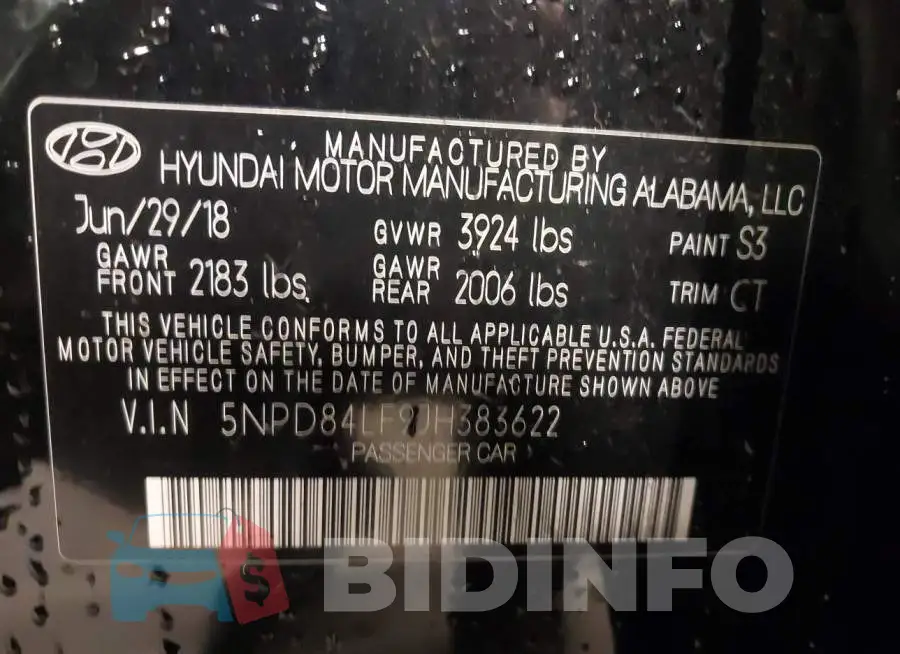 5NPD84LF9JH383622 Photo# 9