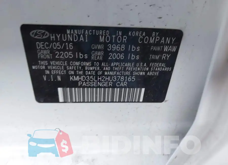 KMHD35LH2HU378165 Photo# 9