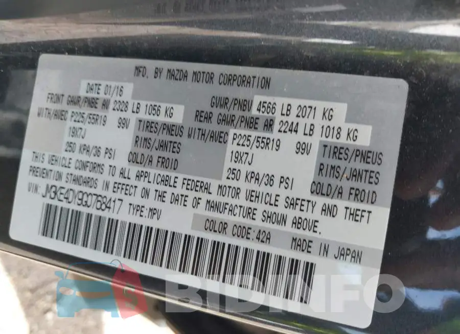 JM3KE4DY9G0768417 Photo# 9