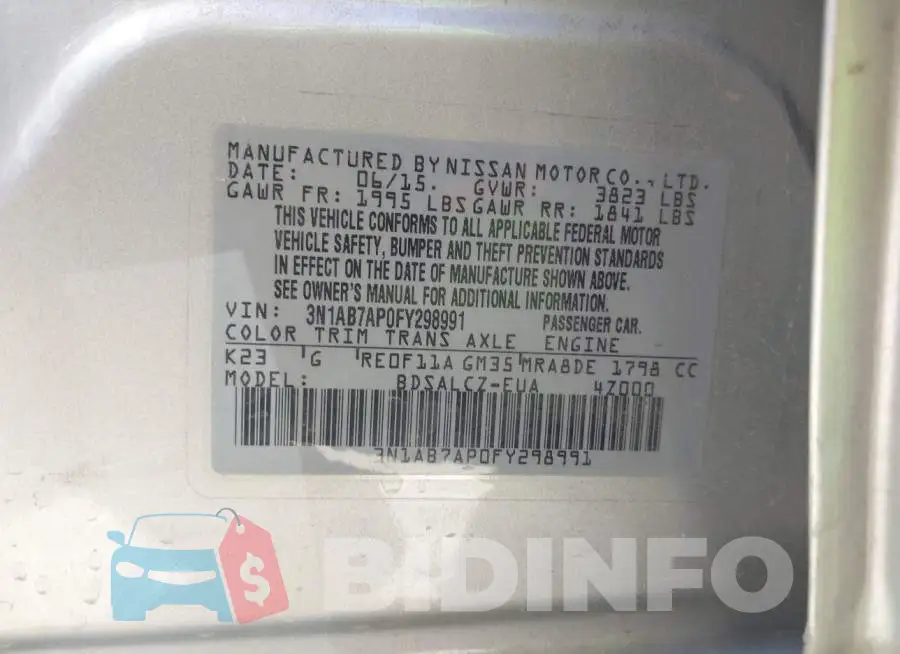 3N1AB7AP0FY298991 Photo# 9