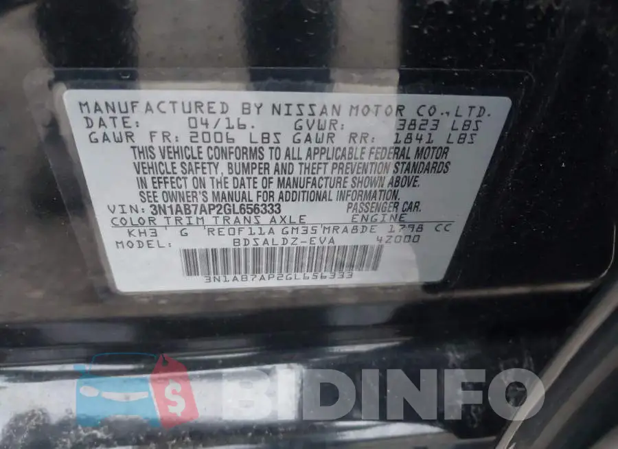 3N1AB7AP2GL656333 Photo# 9