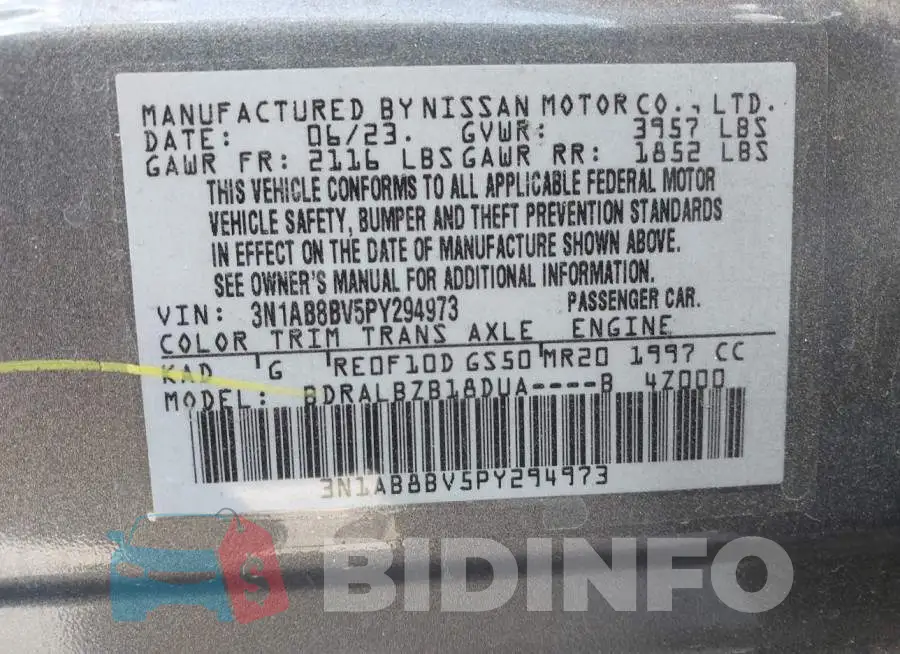 3N1AB8BV5PY294973 Photo# 9