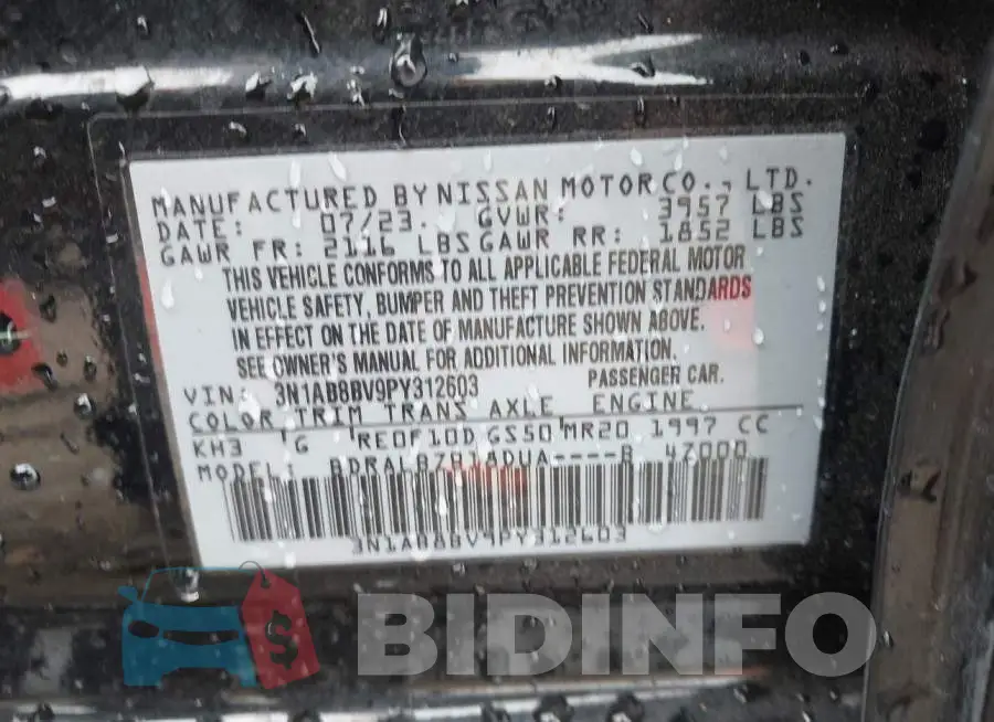 3N1AB8BV9PY312603 Photo# 9