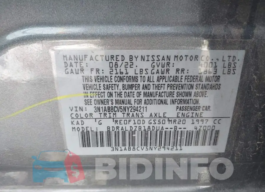 3N1AB8CV5NY294211 Photo# 9