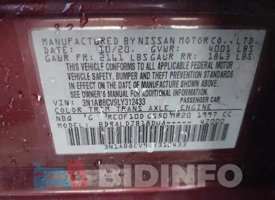 3N1AB8CV9LY312433 Photo# 9