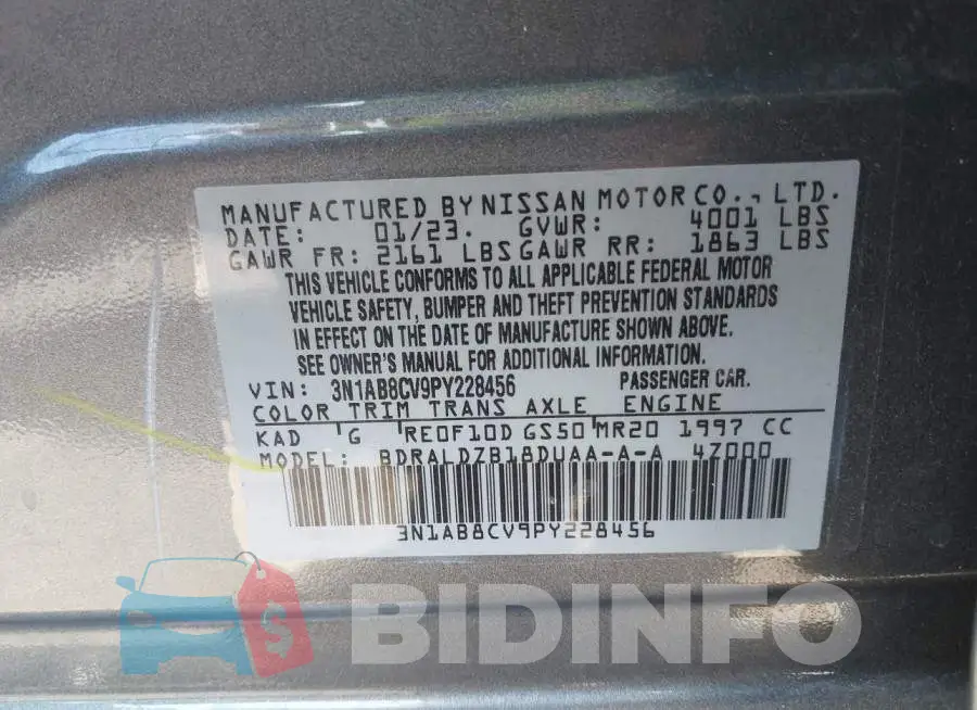 3N1AB8CV9PY228456 Photo# 9
