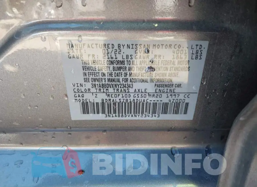 3N1AB8DVXNY234343 Photo# 9