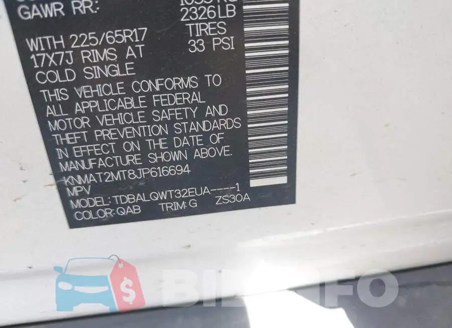 KNMAT2MT8JP616694 Photo# 9