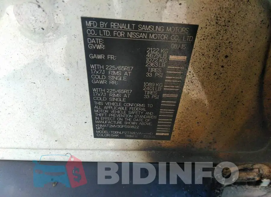 KNMAT2MV3GP593822 Photo# 9