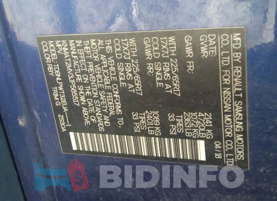 KNMAT2MV3JP585517 Photo# 9