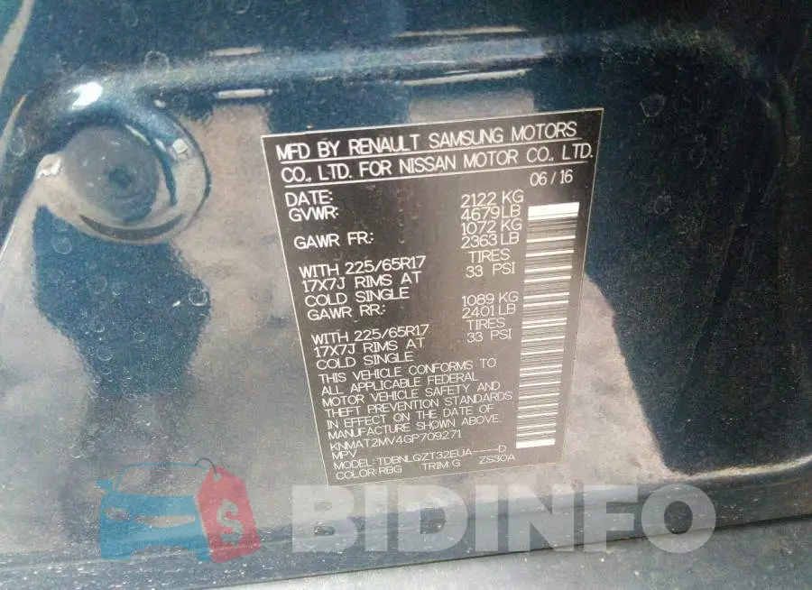 KNMAT2MV4GP709271 Photo# 9
