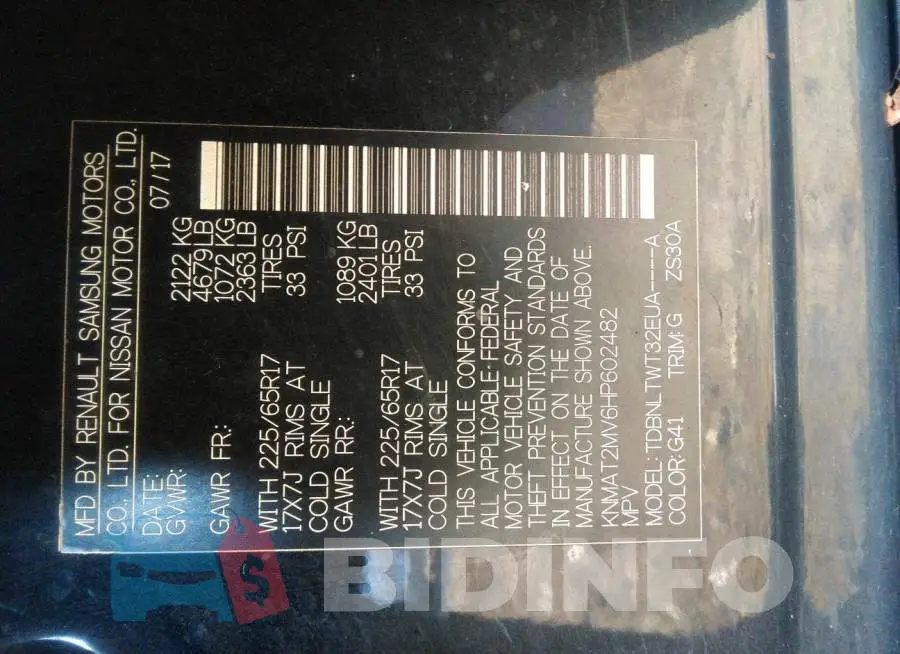 KNMAT2MV6HP602482 Photo# 9