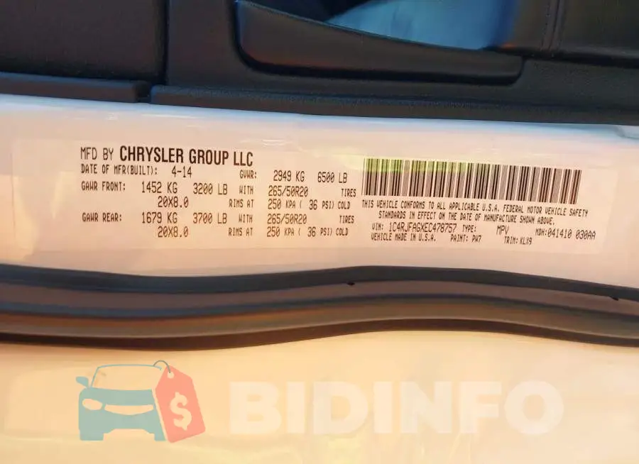 1C4RJFAGXEC478757 Photo# 9