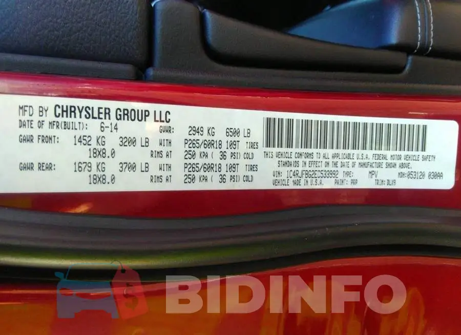 1C4RJFBG2EC533992 Photo# 9
