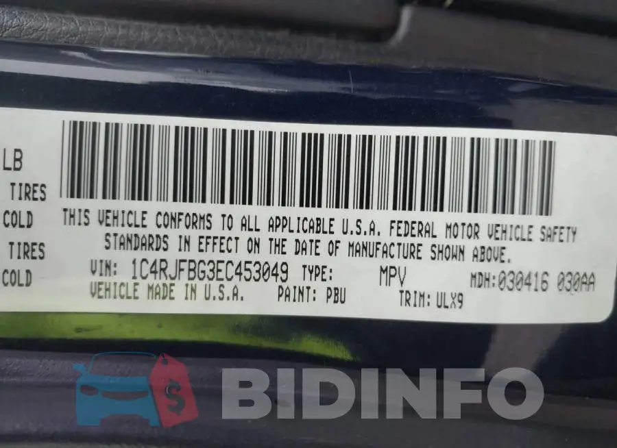 1C4RJFBG3EC453049 Photo# 9