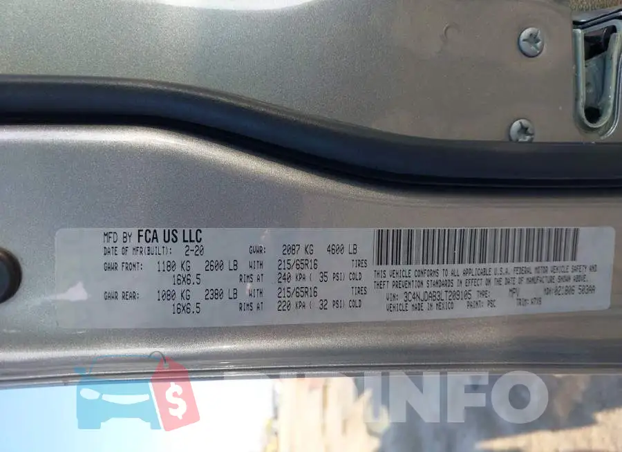 3C4NJDAB3LT209105 Photo# 9