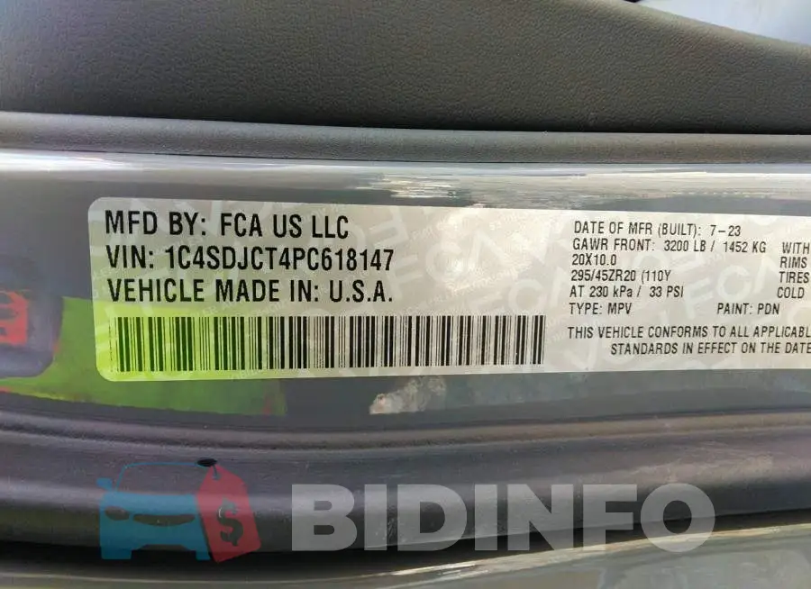 1C4SDJCT4PC618147 Photo# 9