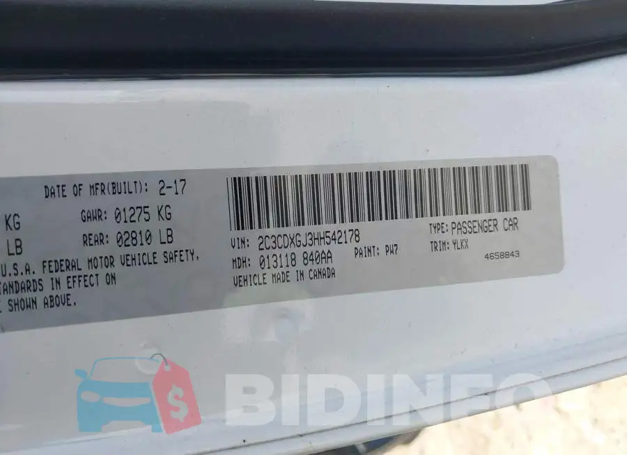2C3CDXGJ3HH542178 Photo# 9