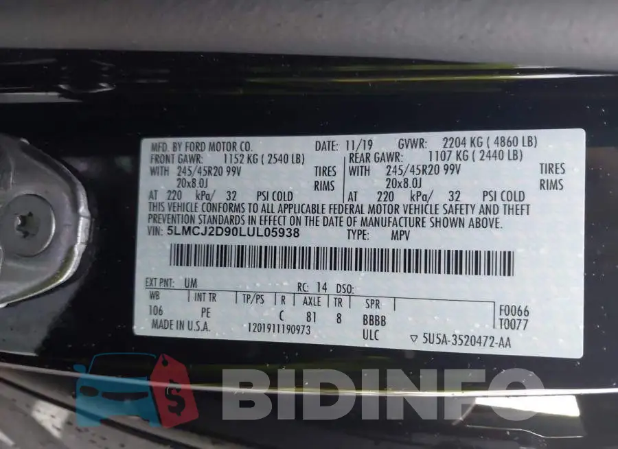 5LMCJ2D90LUL05938 Photo# 9