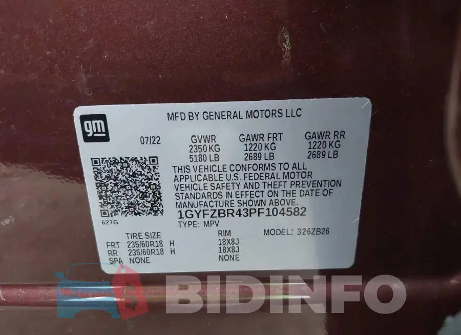 1GYFZBR43PF104582 Photo# 9