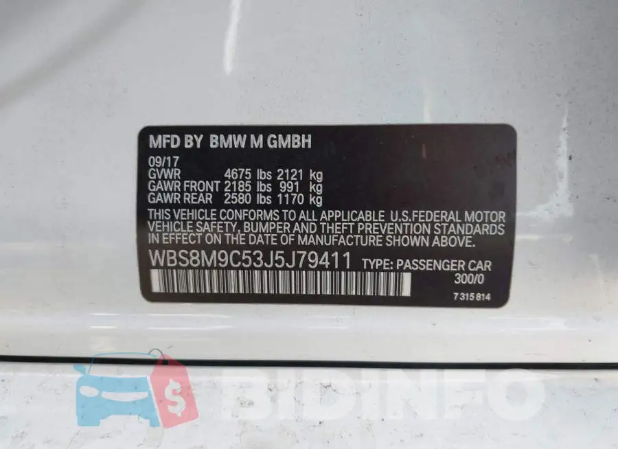 WBS8M9C53J5J79411 Photo# 9