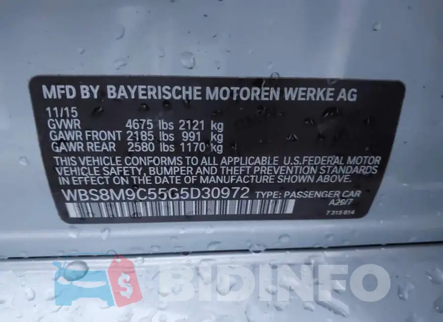 WBS8M9C55G5D30972 Photo# 9