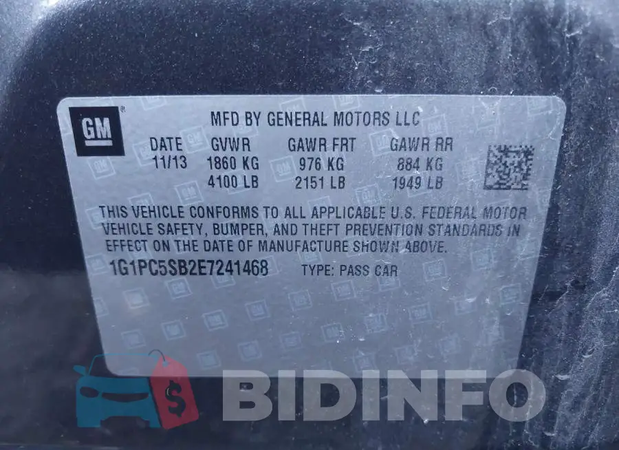 1G1PC5SB2E7241468 Photo# 9
