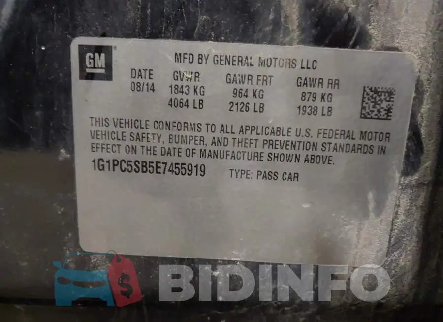 1G1PC5SB5E7455919 Photo# 9