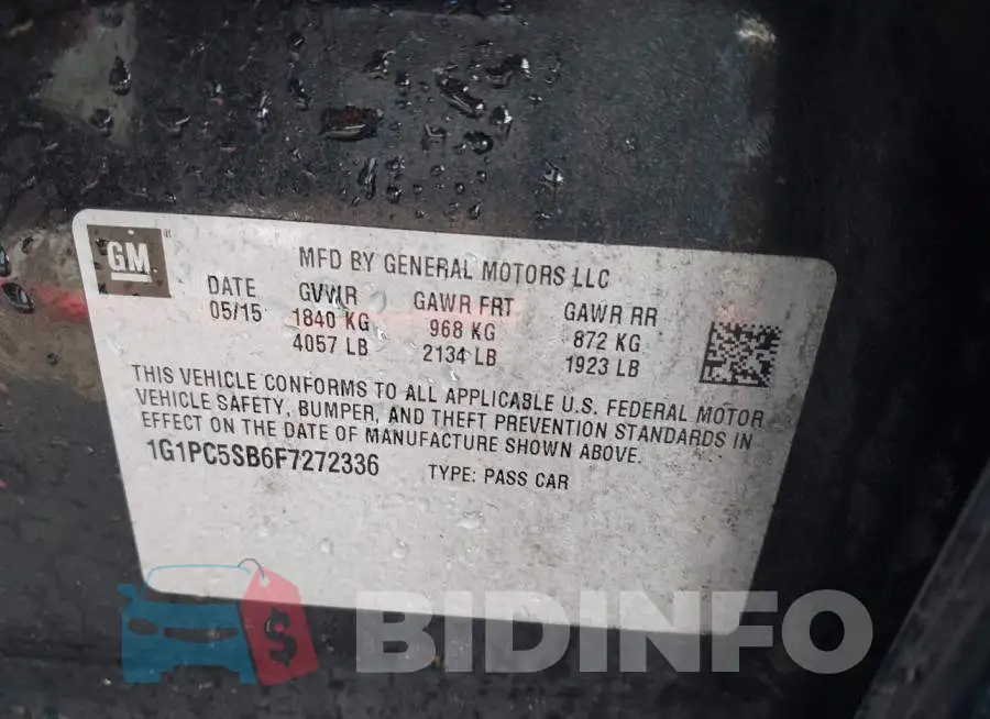 1G1PC5SB6F7272336 Photo# 9