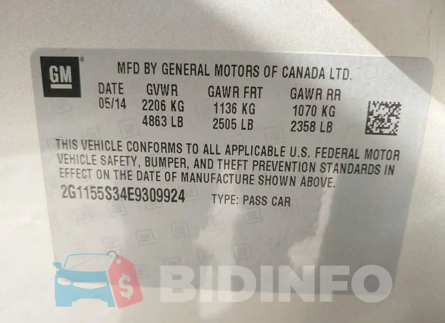 2G1155S34E9309924 Photo# 9