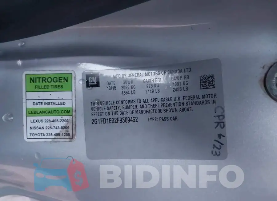 2G1FD1E32F9309452 Photo# 9
