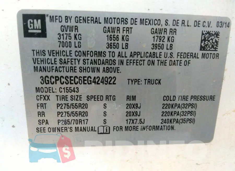 3GCPCSEC6EG424922 Photo# 9