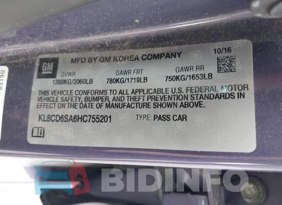 KL8CD6SA6HC755201 Photo# 9