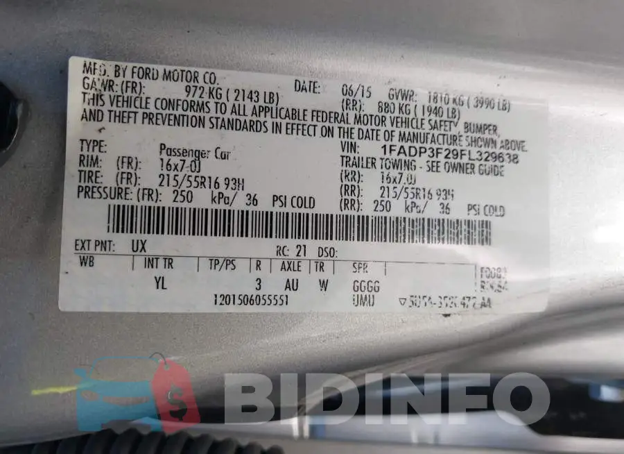 1FADP3F29FL329638 Photo# 9