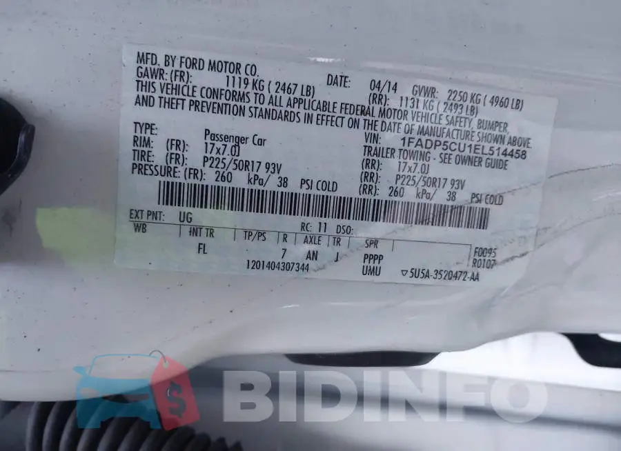 1FADP5CU1EL514458 Photo# 9